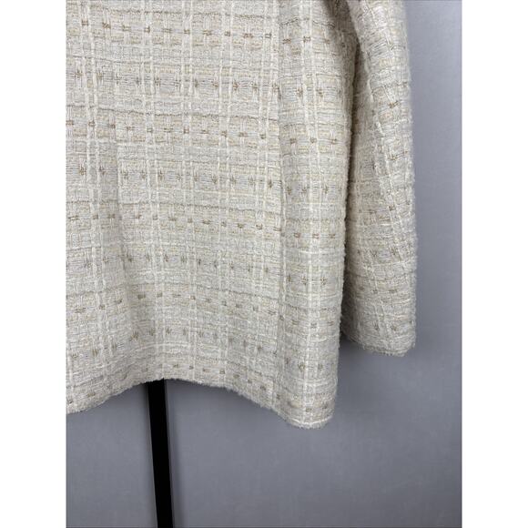 NEW VICI Tweed Blazer Jacket Women's XL Ivory Gold Emily Travis Collection - Picture 10 of 11